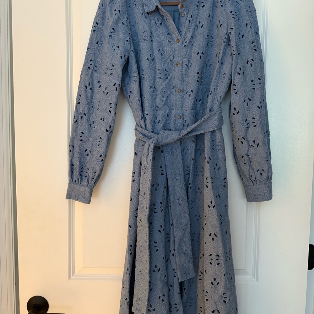 Sezane Bella Dress in Vintage Blue